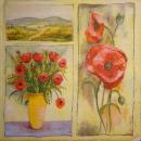 021 Anemones, Poppy - 3-ply (grün) - Ti-Flair